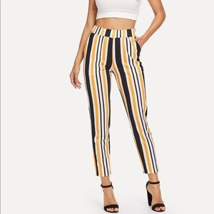 Striped ankle pants